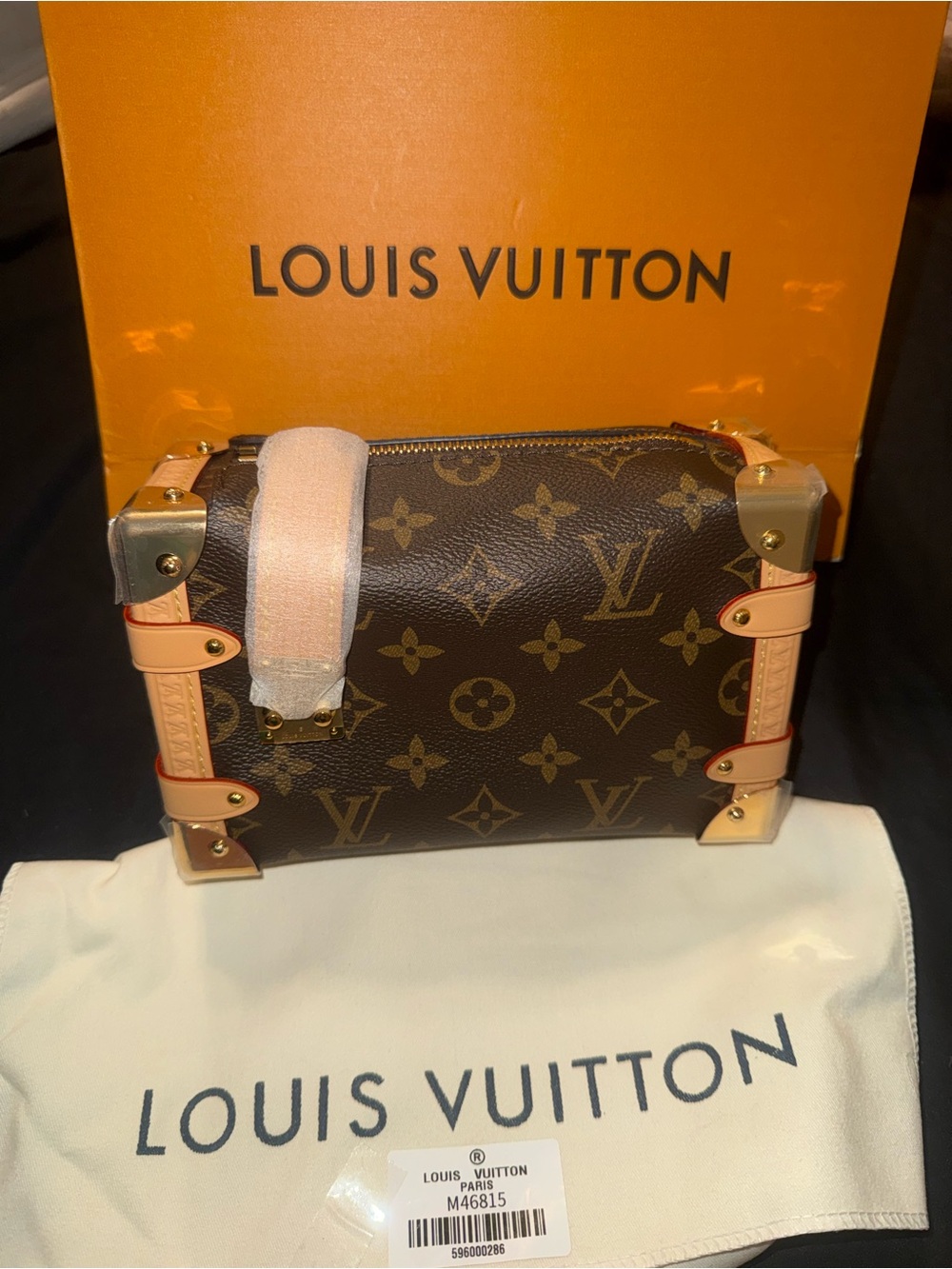Louis Vuitton Monogram Petite Malle Brown and Tan Canvas Mini Bag